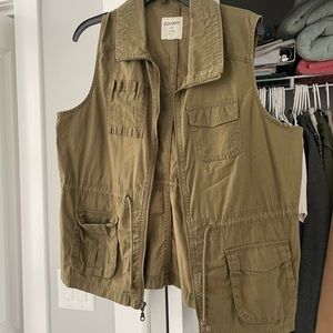 Olive green vest